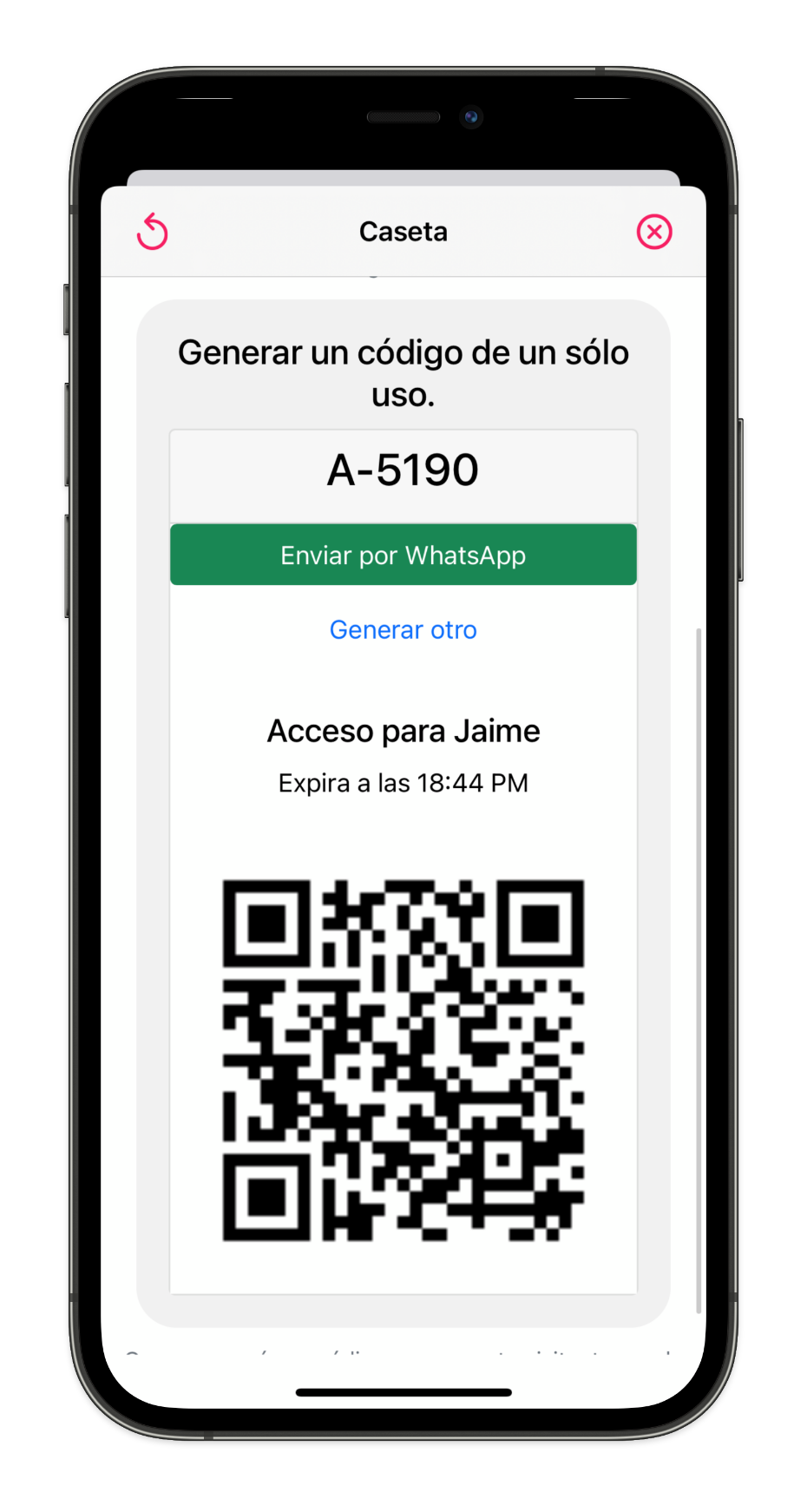 App FLAIR interfaz de reservas